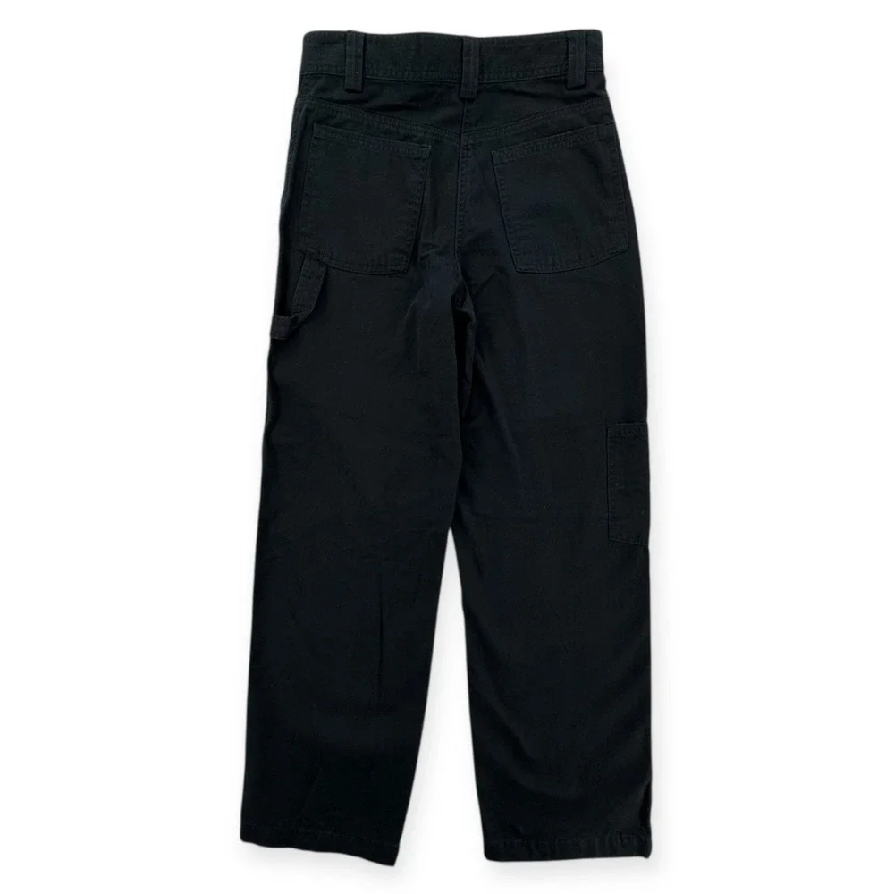 Aritzia Sunday‎ Best Cargo Pants Womens 4 Black Organic Cotton Utility High Rise